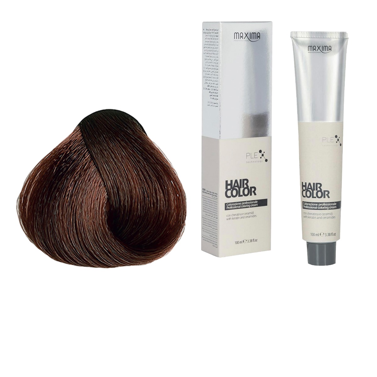 PMV Vopsea profesionala de par, 5.4 Saten cupru deschis, MAXIMA, 100ml