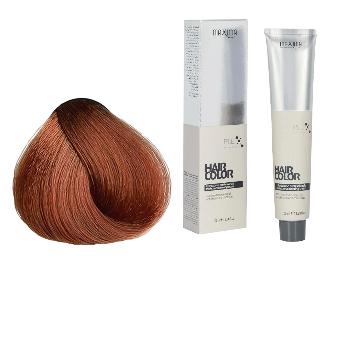 PMV Vopsea profesionala de par, 7.4 Blond aramiu, MAXIMA, 100ml